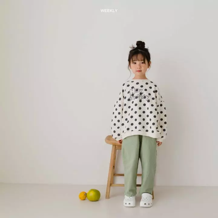 Weekly - Korean Children Fashion - #childofig - Dot Sweatshirt - 5