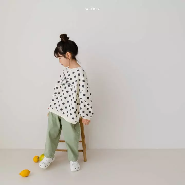 Weekly - Korean Children Fashion - #designkidswear - Dot Sweatshirt - 7