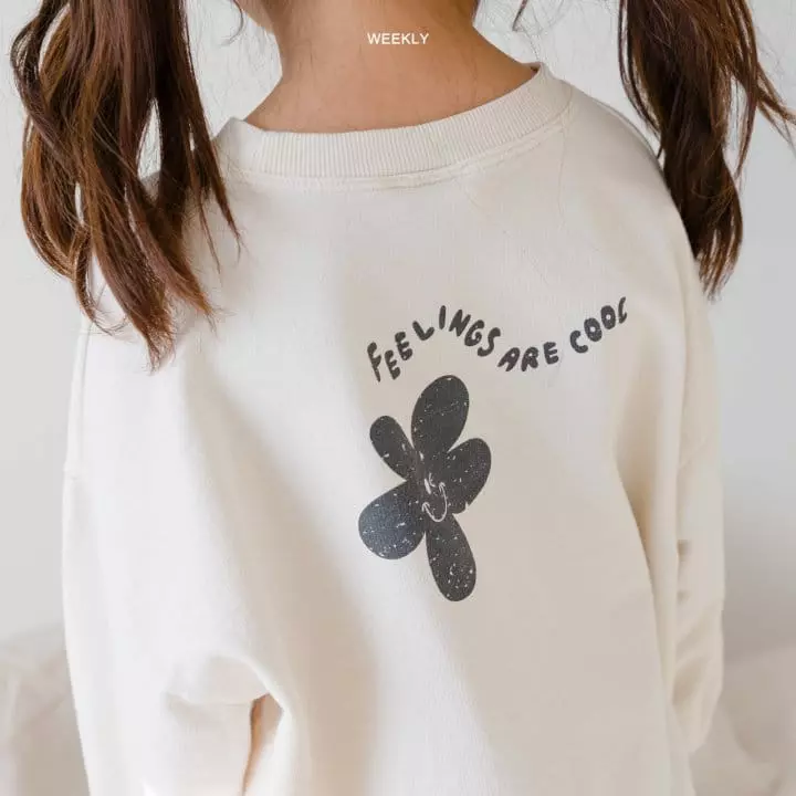 Weekly - Korean Children Fashion - #discoveringself - Flower Sweatshirt