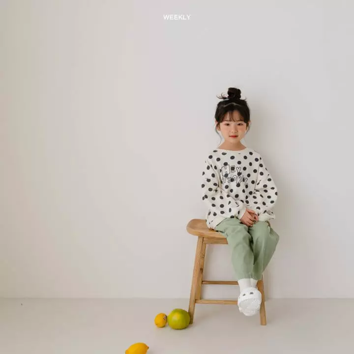 Weekly - Korean Children Fashion - #discoveringself - Dot Sweatshirt - 8