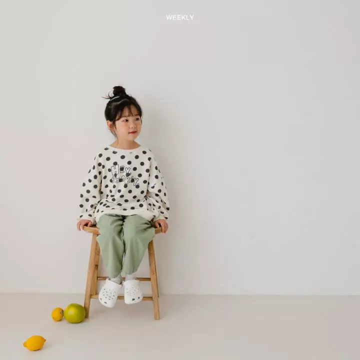 Weekly - Korean Children Fashion - #fashionkids - Dot Sweatshirt - 9