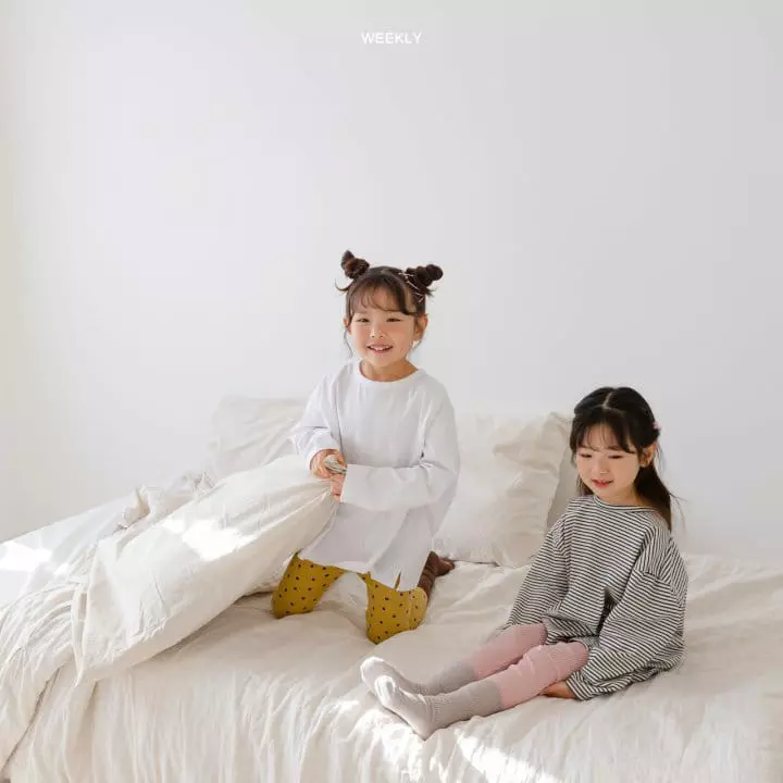 Weekly - Korean Children Fashion - #kidsshorts - Layered Long Tee - 11