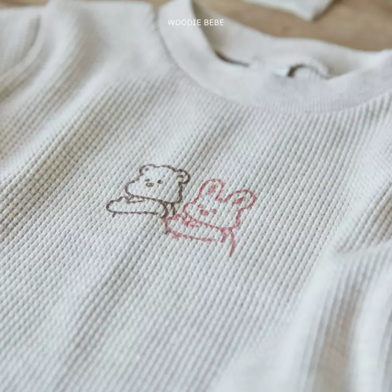Woodie - Korean Baby Fashion - #babyclothing - Waffle Sweatshirt - 3