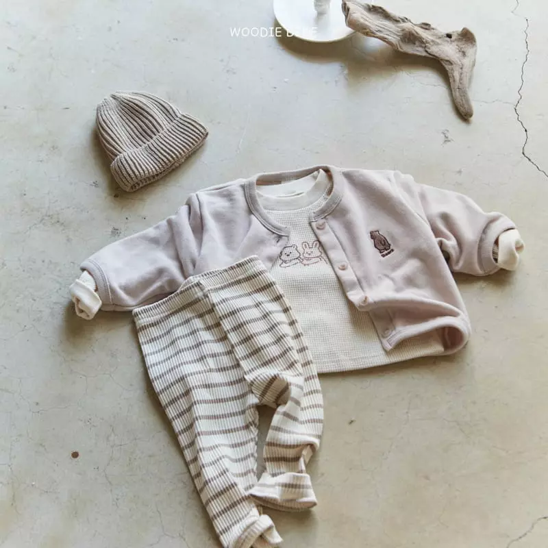 Woodie - Korean Baby Fashion - #babyfever - Waffle Sweatshirt - 5