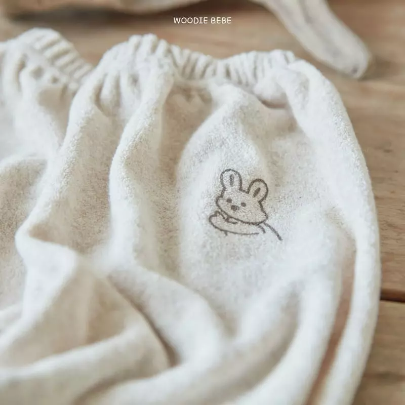 Woodie - Korean Baby Fashion - #babylifestyle - Terry Pants - 2