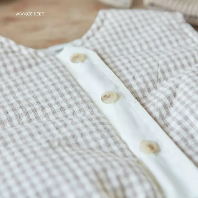 Woodie - Korean Baby Fashion - #onlinebabyboutique - Check Vest