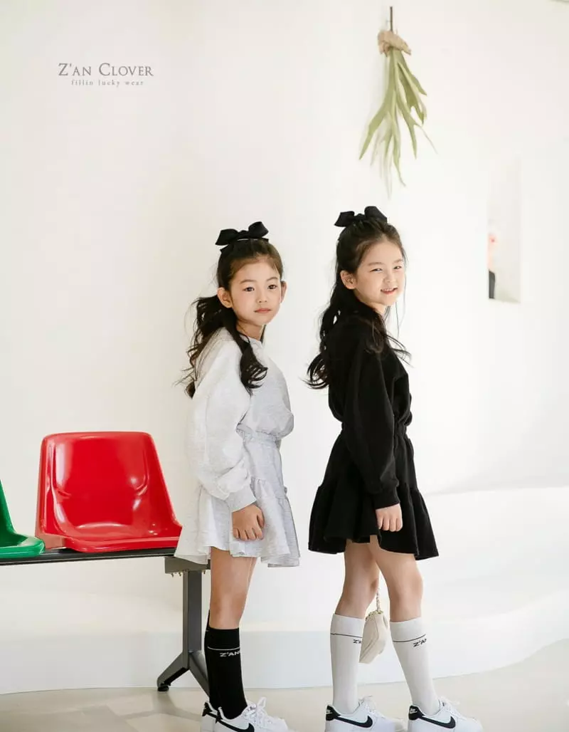 Zan Clover - Korean Children Fashion - #Kfashion4kids - Volume Skirt Top Set - 2