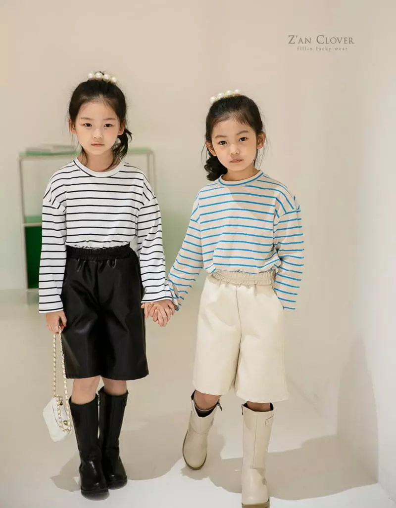 Zan Clover - Korean Children Fashion - #childofig - Leather Shorts