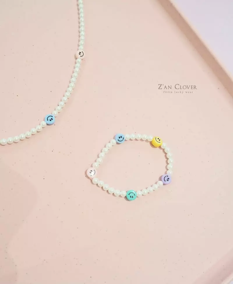 Zan Clover - Korean Children Fashion - #childofig - Pearl Necklace Bracelet Set - 4