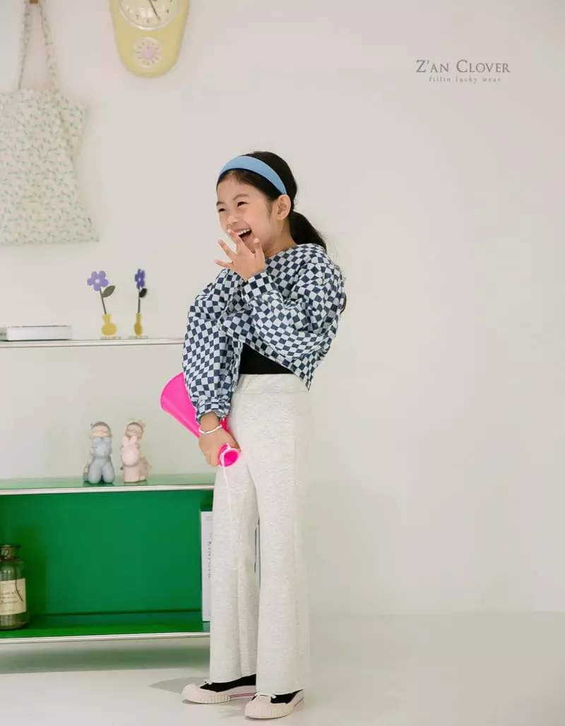 Zan Clover - Korean Children Fashion - #designkidswear - Checker Denim Jacket - 2