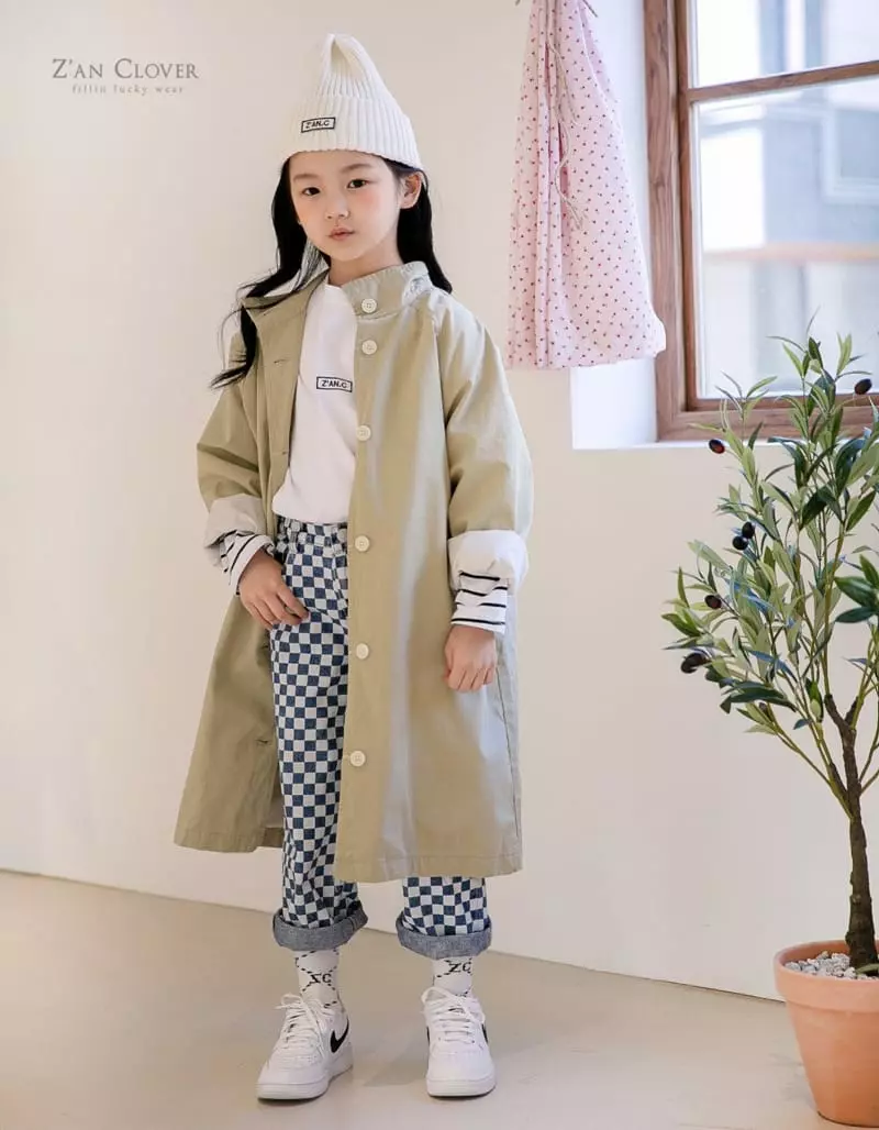 Zan Clover - Korean Children Fashion - #designkidswear - Basic Long Trench 