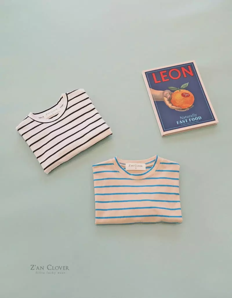 Zan Clover - Korean Children Fashion - #designkidswear - Strips Tee - 7