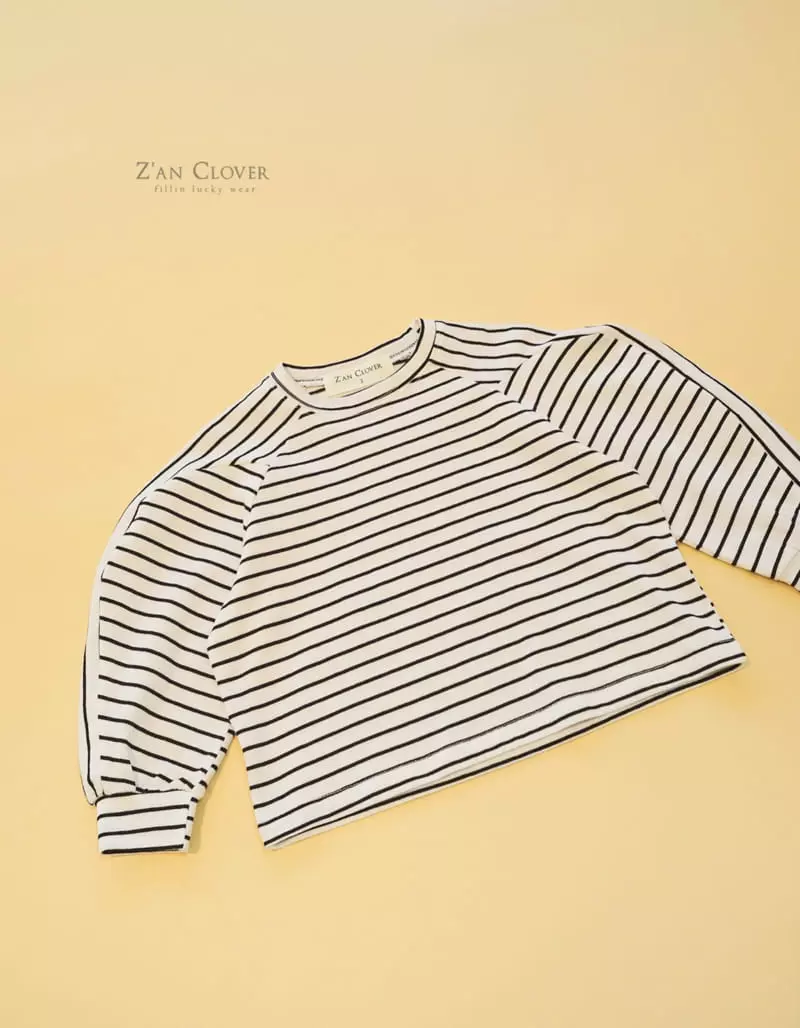 Zan Clover - Korean Children Fashion - #discoveringself - Shoulder Stripes Tee - 11