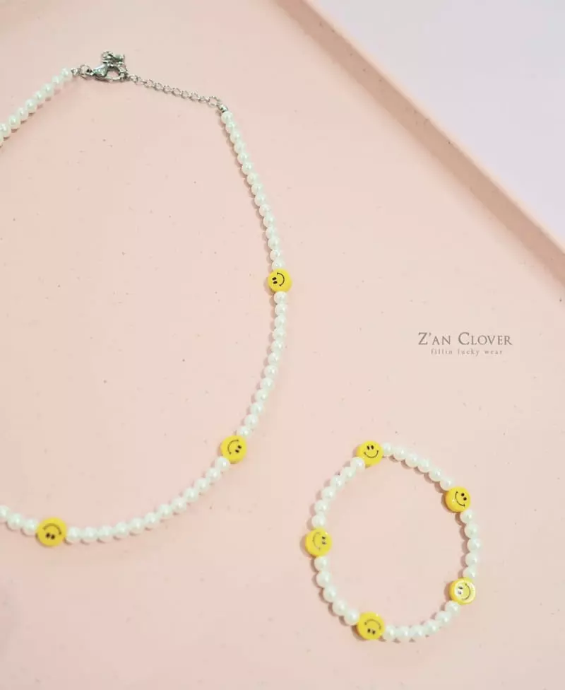 Zan Clover - Korean Children Fashion - #fashionkids - Pearl Necklace Bracelet Set - 8