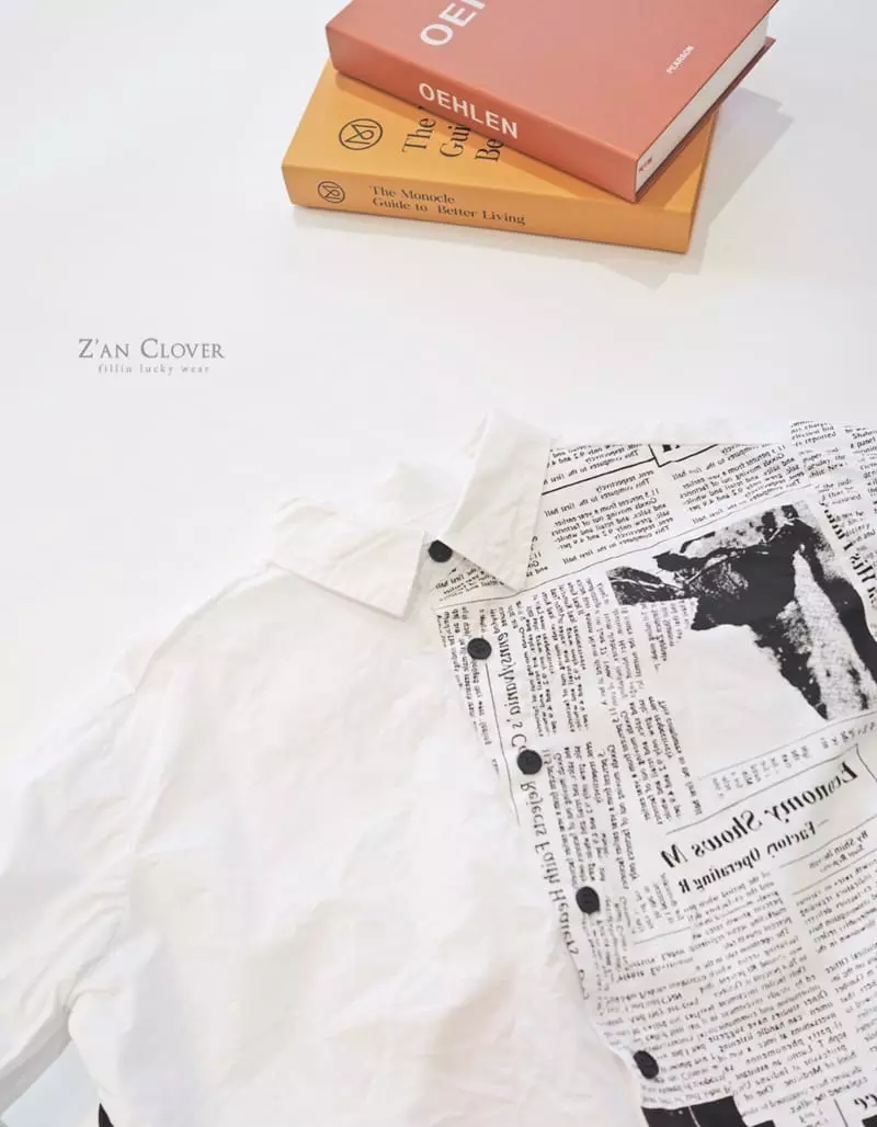 Zan Clover - Korean Children Fashion - #kidsshorts - Magazine Shirt - 3