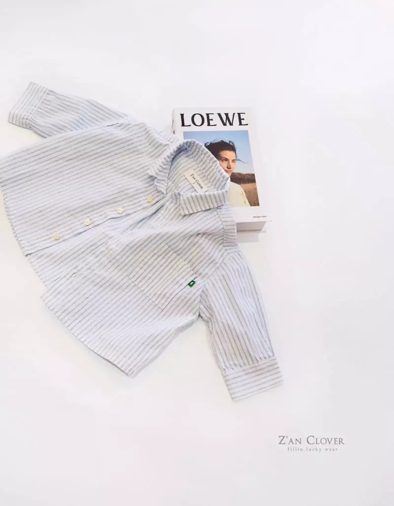 Zan Clover - Korean Children Fashion - #kidsshorts - Stripes Shirt - 2