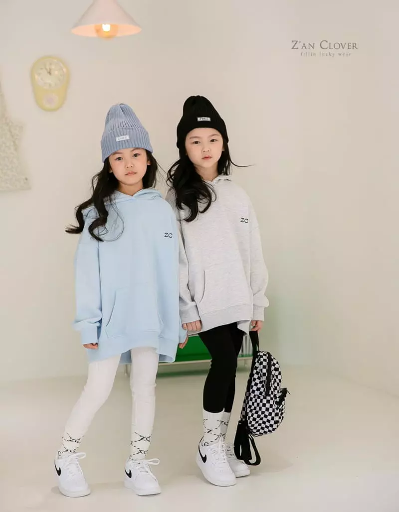Zan Clover - Korean Children Fashion - #kidsshorts - Hoody Long Tee