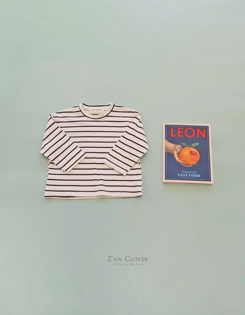 Zan Clover - Korean Children Fashion - #kidsshorts - Strips Tee - 10