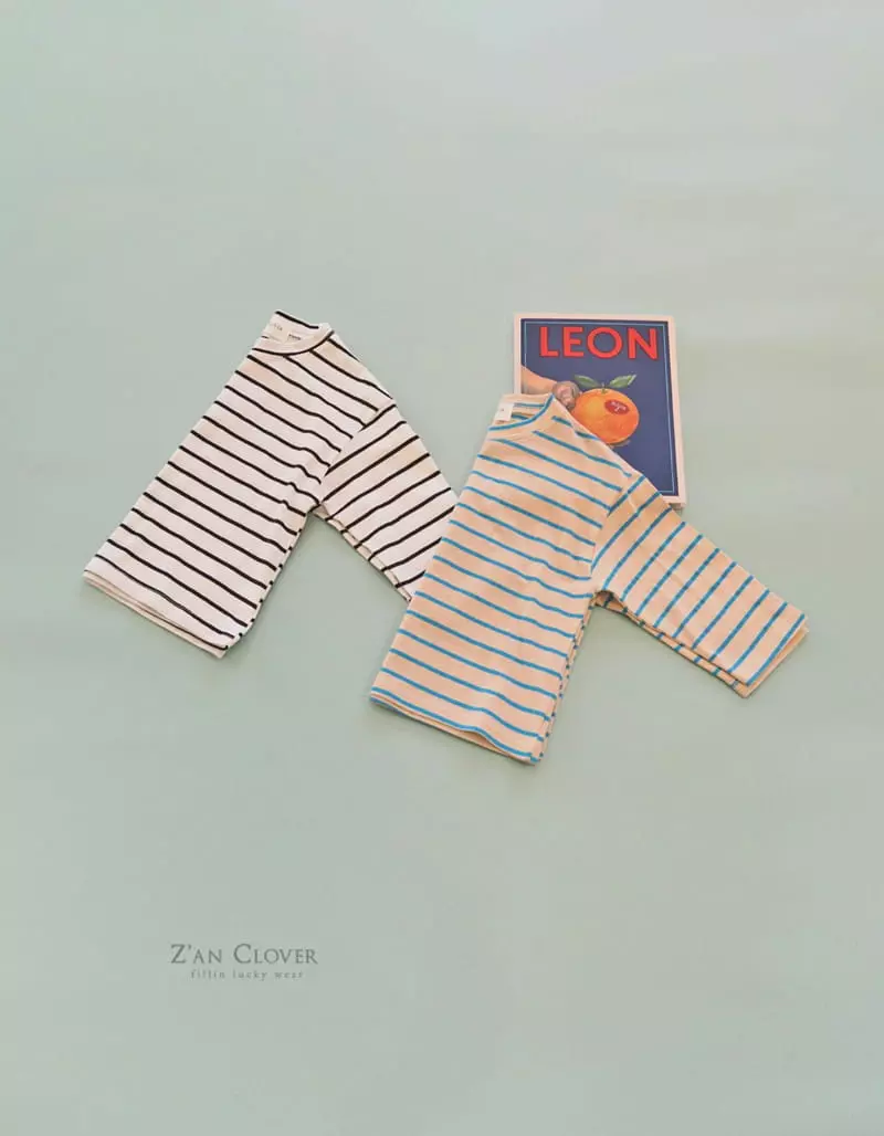 Zan Clover - Korean Children Fashion - #kidsstore - Strips Tee - 11