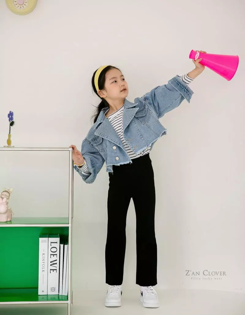 Zan Clover - Korean Children Fashion - #kidsstore - Denim Jacket - 4