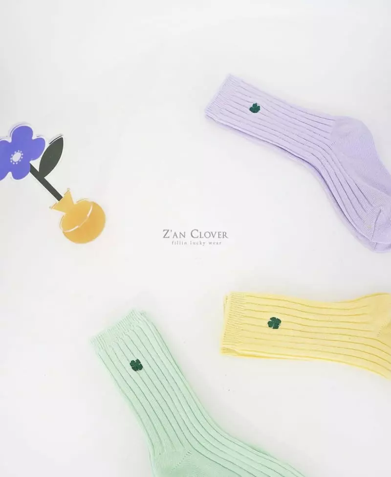 Zan Clover - Korean Children Fashion - #kidzfashiontrend - Ice Clover Socks  - 7