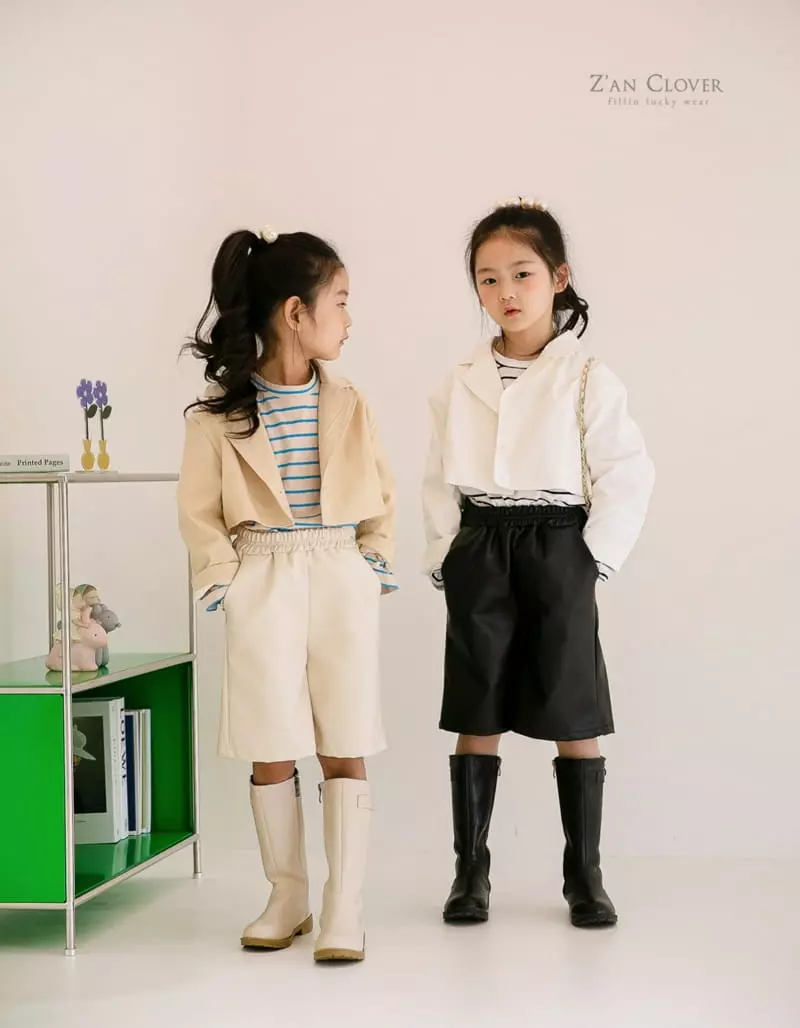 Zan Clover - Korean Children Fashion - #littlefashionista - Leather Shorts - 10
