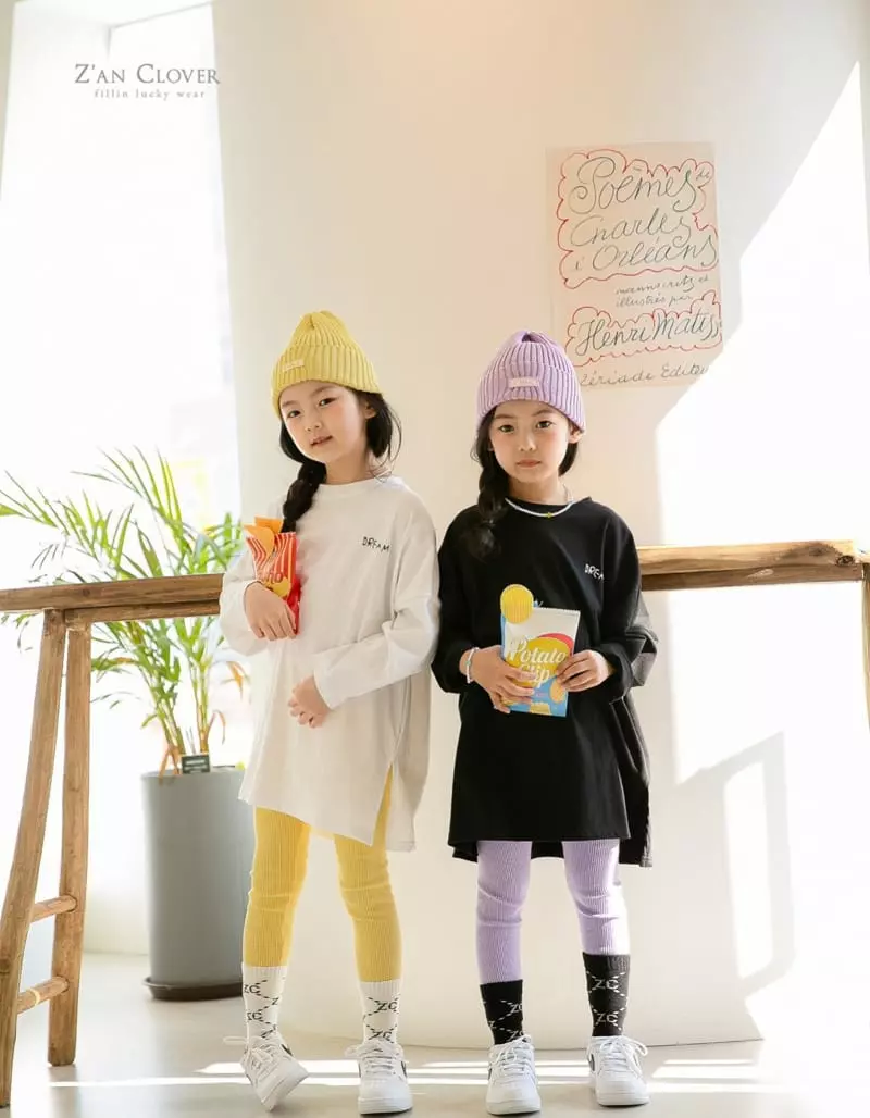 Zan Clover - Korean Children Fashion - #littlefashionista - ZC Rib Leggings - 6