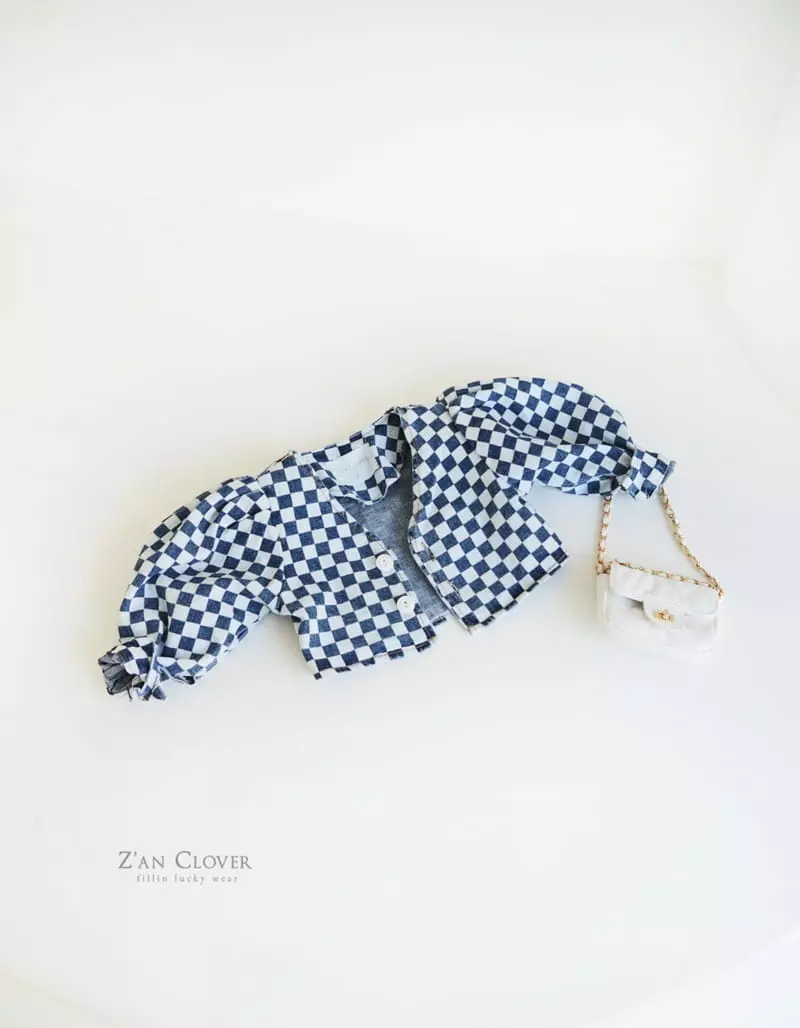 Zan Clover - Korean Children Fashion - #magicofchildhood - Checker Denim Jacket - 10