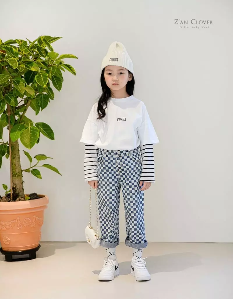 Zan Clover - Korean Children Fashion - #magicofchildhood - Checker Jeans