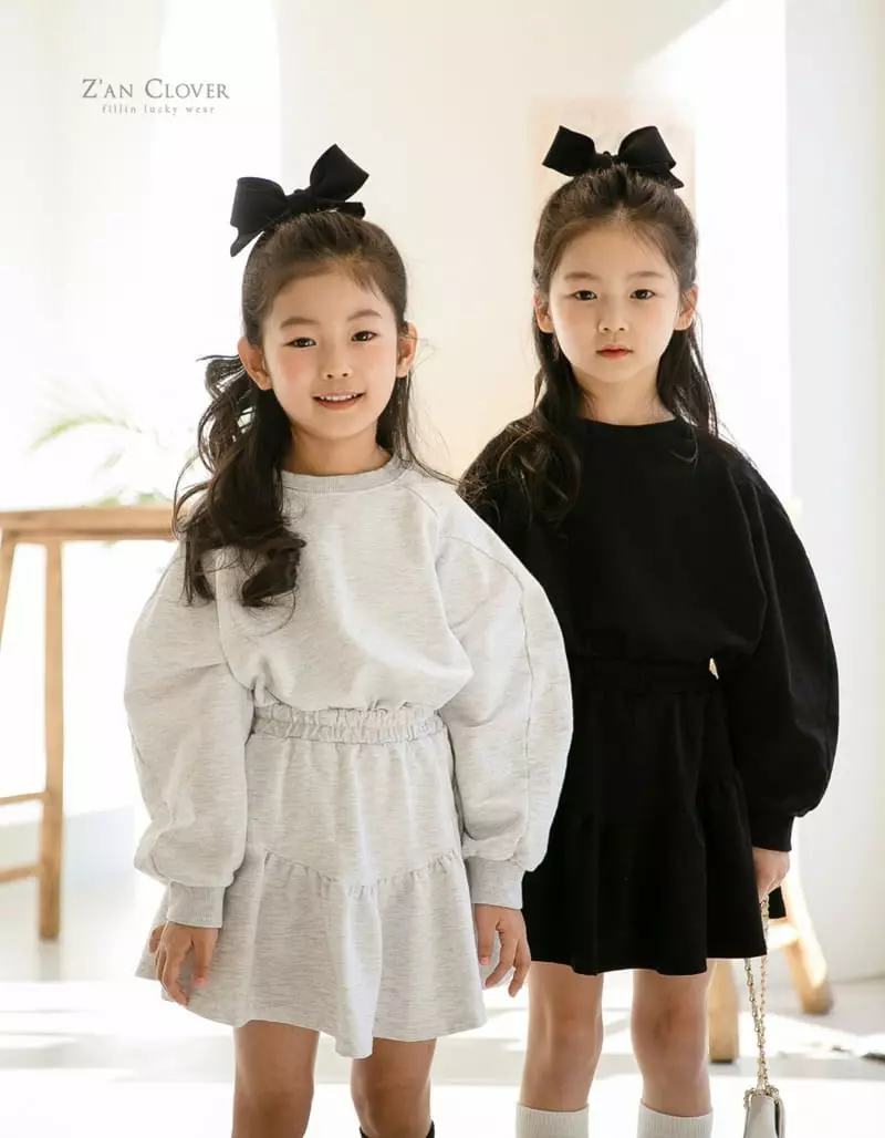 Zan Clover - Korean Children Fashion - #prettylittlegirls - Volume Skirt Top Set - 6