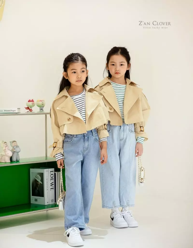 Zan Clover - Korean Children Fashion - #prettylittlegirls - Straight Jeans - 2