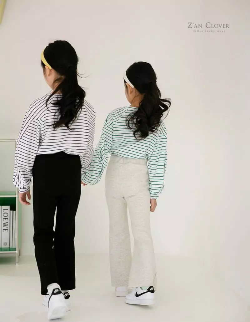 Zan Clover - Korean Children Fashion - #minifashionista - Shoulder Stripes Tee - 4