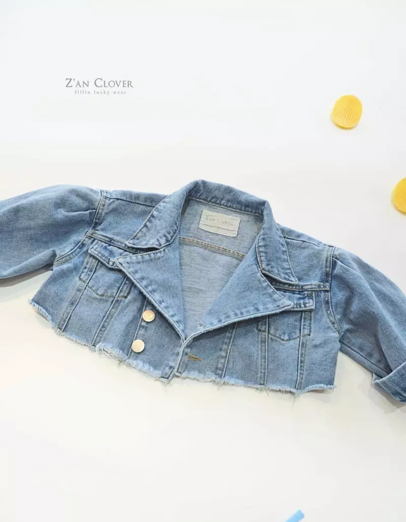 Zan Clover - Korean Children Fashion - #stylishchildhood - Denim Jacket - 12