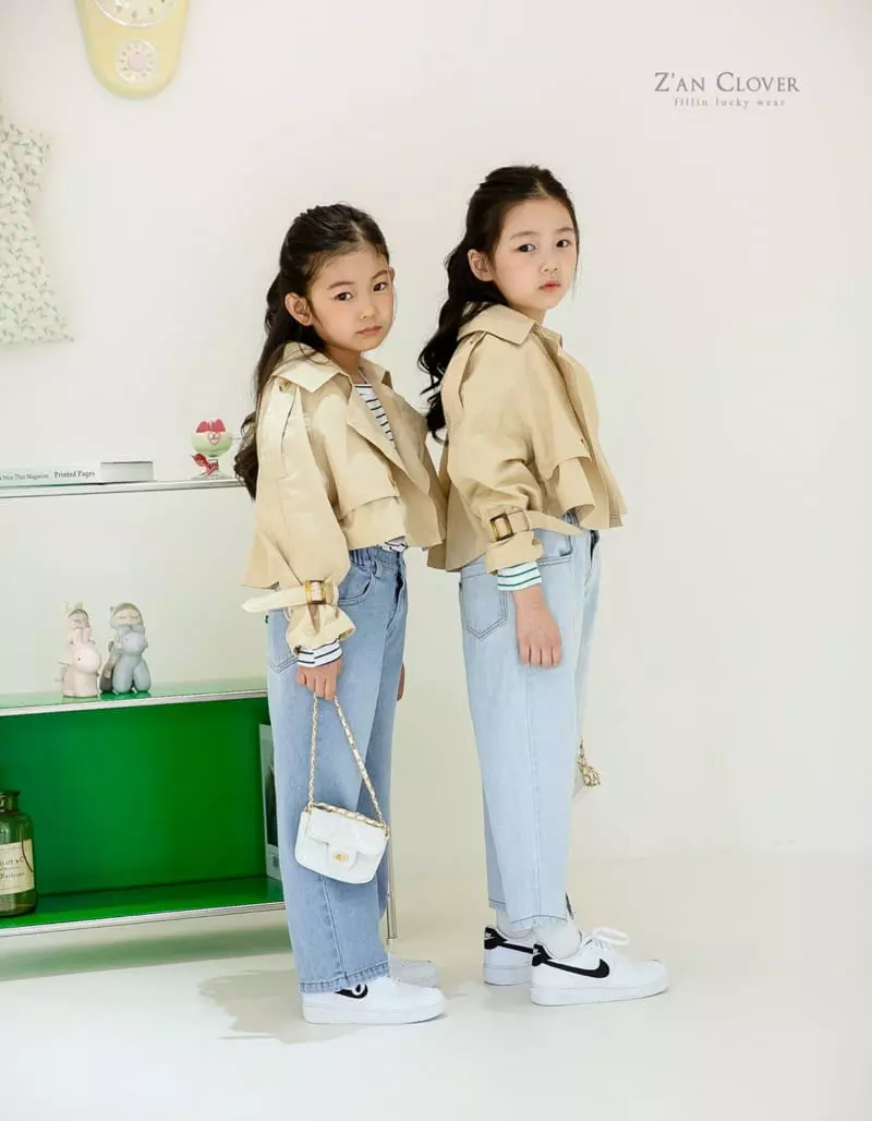 Zan Clover - Korean Children Fashion - #stylishchildhood - Straight Jeans - 5
