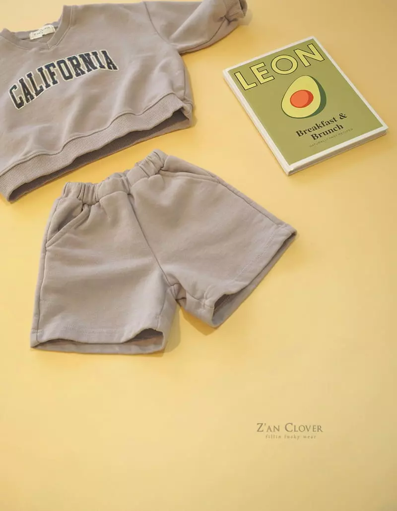 Zan Clover - Korean Children Fashion - #todddlerfashion - California Top Bottom  Set  - 8
