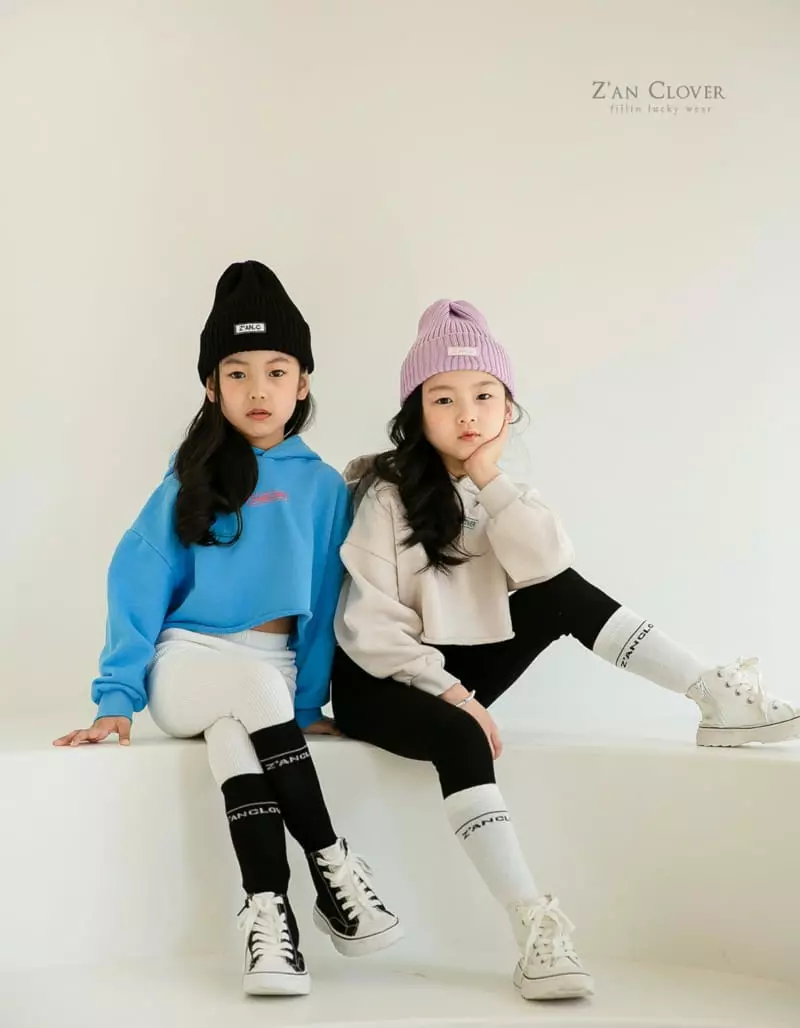 Zan Clover - Korean Children Fashion - #todddlerfashion - Crop Hoody - 8