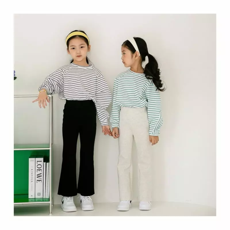 Zan Clover - Korean Children Fashion - #todddlerfashion - Shoulder Stripes Tee - 5