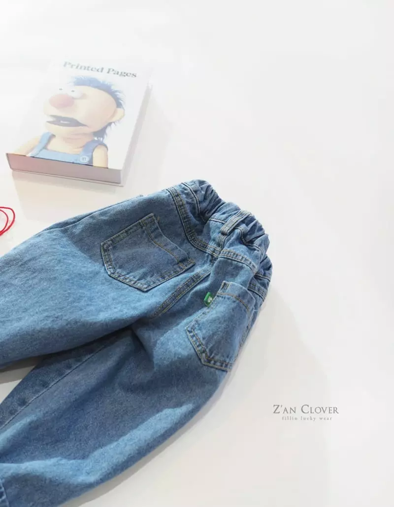 Zan Clover - Korean Children Fashion - #toddlerclothing - Semi Baggy Jeans - 3