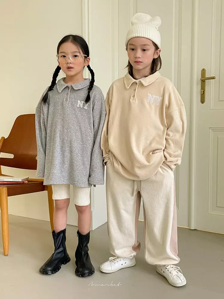a-Market - Korean Children Fashion - #childofig - Terry Collar Tee - 3