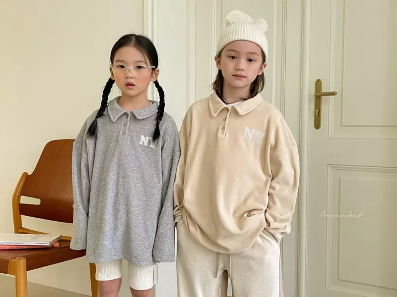 a-Market - Korean Children Fashion - #childrensboutique - Terry Collar Tee - 5
