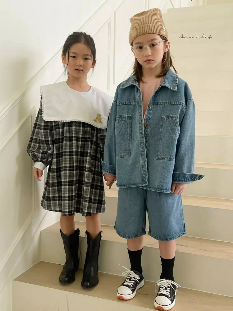 a-Market - Korean Children Fashion - #designkidswear - Big Collar One-piece - 7