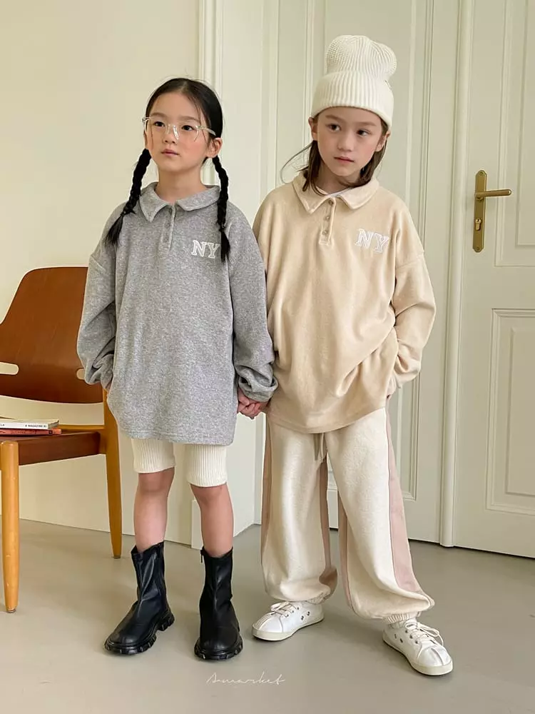 a-Market - Korean Children Fashion - #designkidswear - Terry Collar Tee - 6