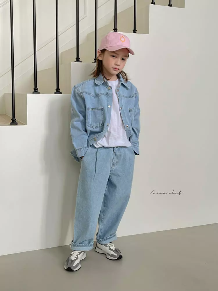 a-Market - Korean Children Fashion - #fashionkids - Pintuck Jeans - 2