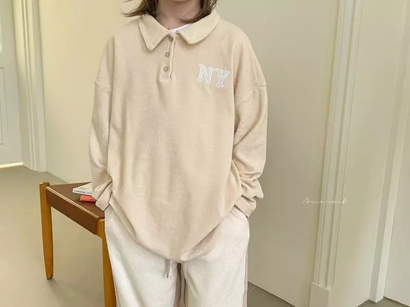 a-Market - Korean Children Fashion - #fashionkids - Terry Collar Tee - 8