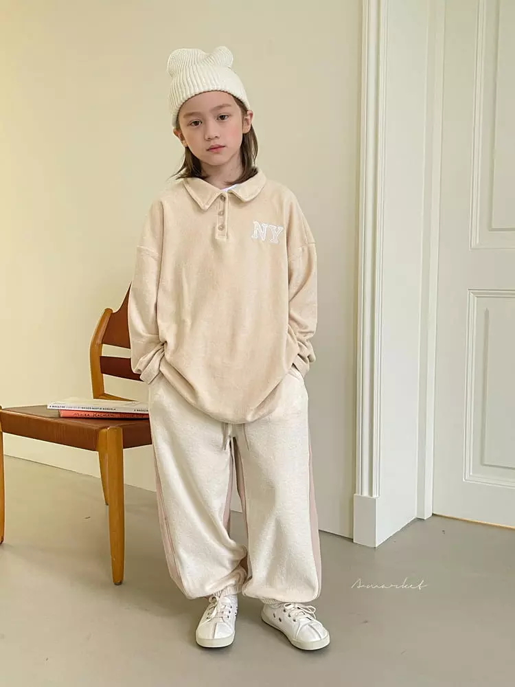a-Market - Korean Children Fashion - #kidsshorts - Terry Collar Tee - 9