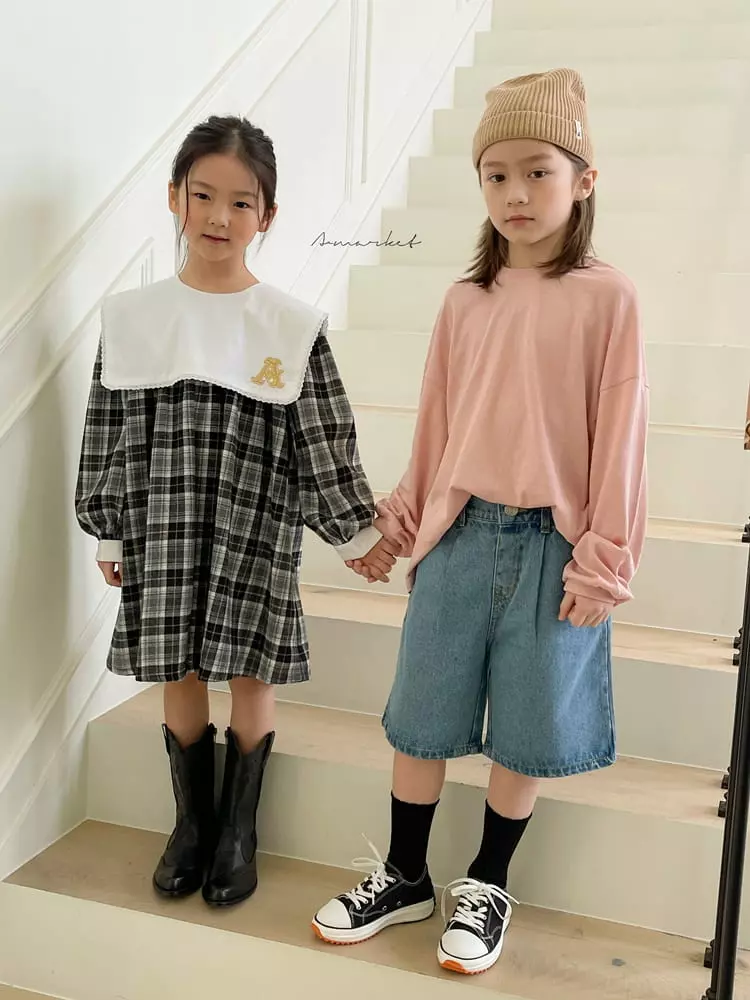 a-Market - Korean Children Fashion - #kidsstore - Big Collar One-piece - 11