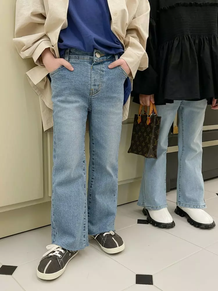 a-Market - Korean Children Fashion - #kidzfashiontrend - Semi Bootscut Pants - 2