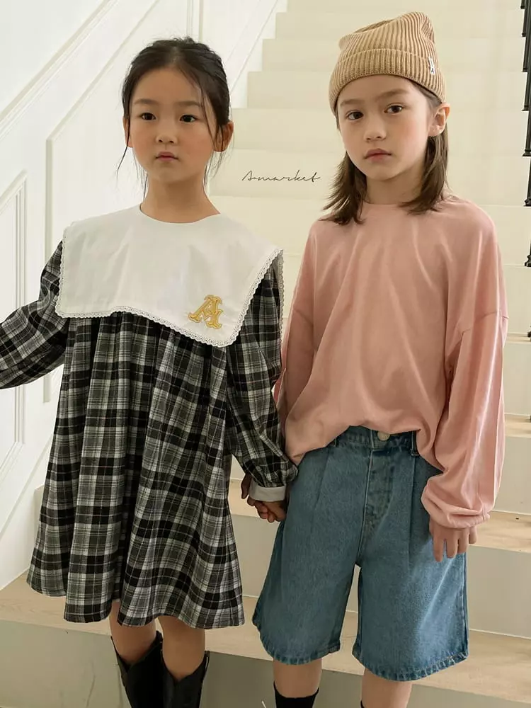 a-Market - Korean Children Fashion - #toddlerclothing - Big Collar One-piece - 4