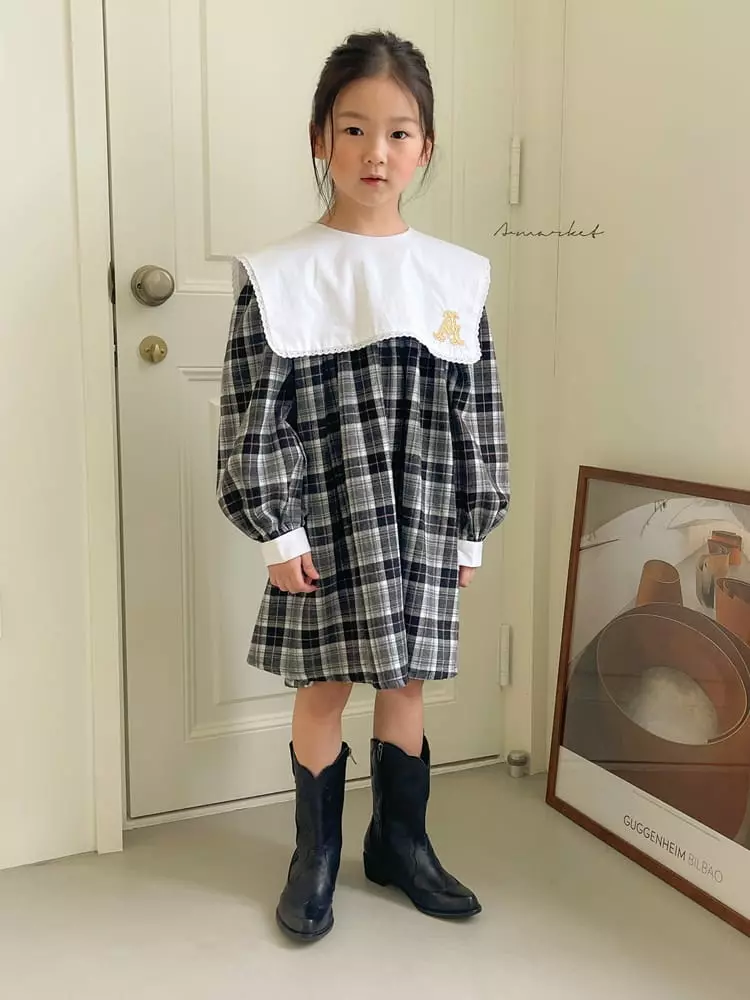 a-Market - Korean Children Fashion - #todddlerfashion - Big Collar One-piece - 2