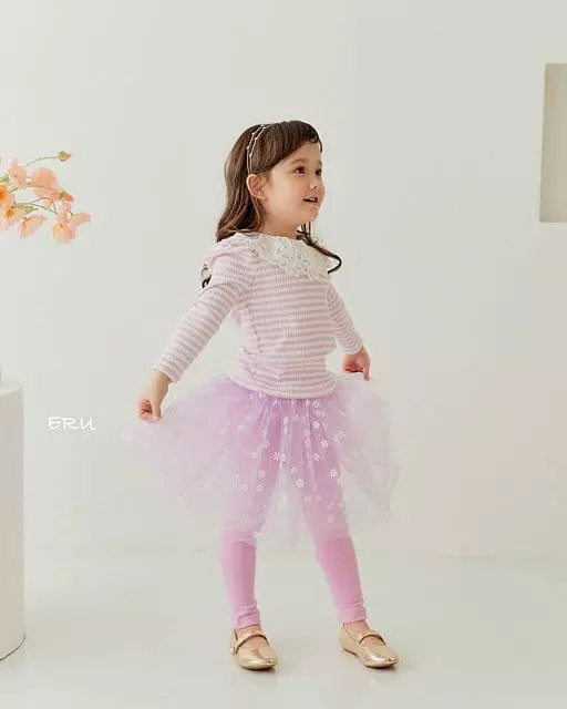 e.ru - Korean Children Fashion - #childrensboutique - Flower Skirt Leggings - 5
